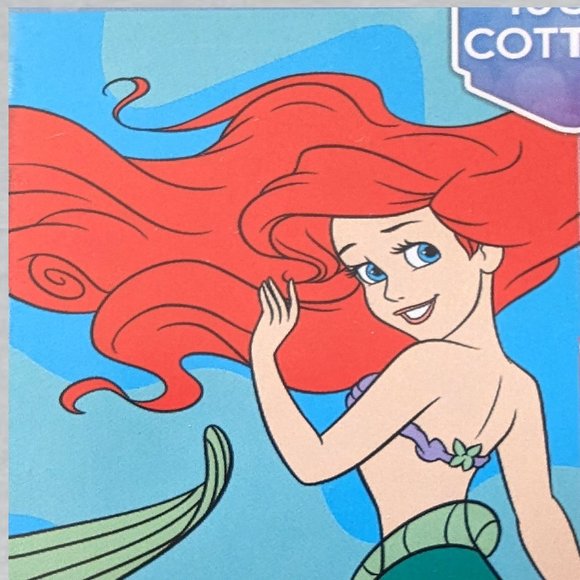 Little Mermaid Beach Towel Measures 28 x 58 inches - Picture 2 of 2